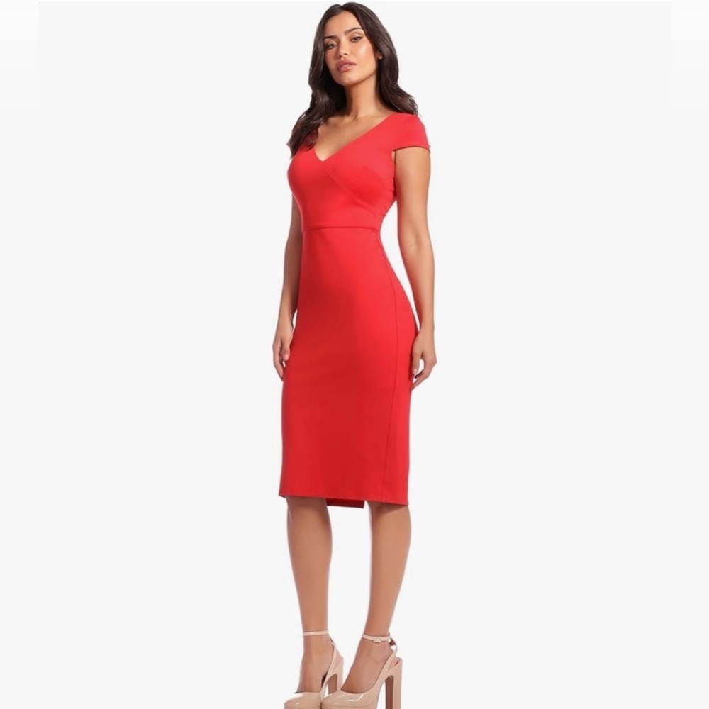 NWOT Dress the Population Crimson Jaleah Bodycon Sheath Dress Sz M